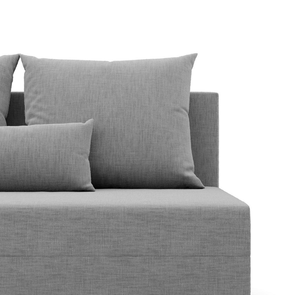 ECKSOFA MIT SCHLAFFUNKTION FERMO BONELL Grau - Grau, Textil (137/201cm) - Mebligo