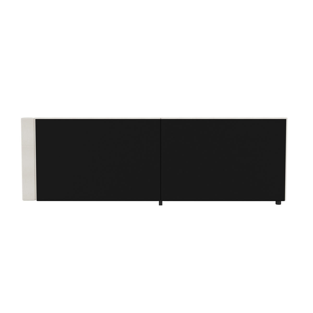 TAGESBETT 90/200 cm DE-04858, mit LED, USB+Typ-C und 2 Schubladen in Beige - Beige, Holzwerkstoff (90/200cm) - ComfortXL