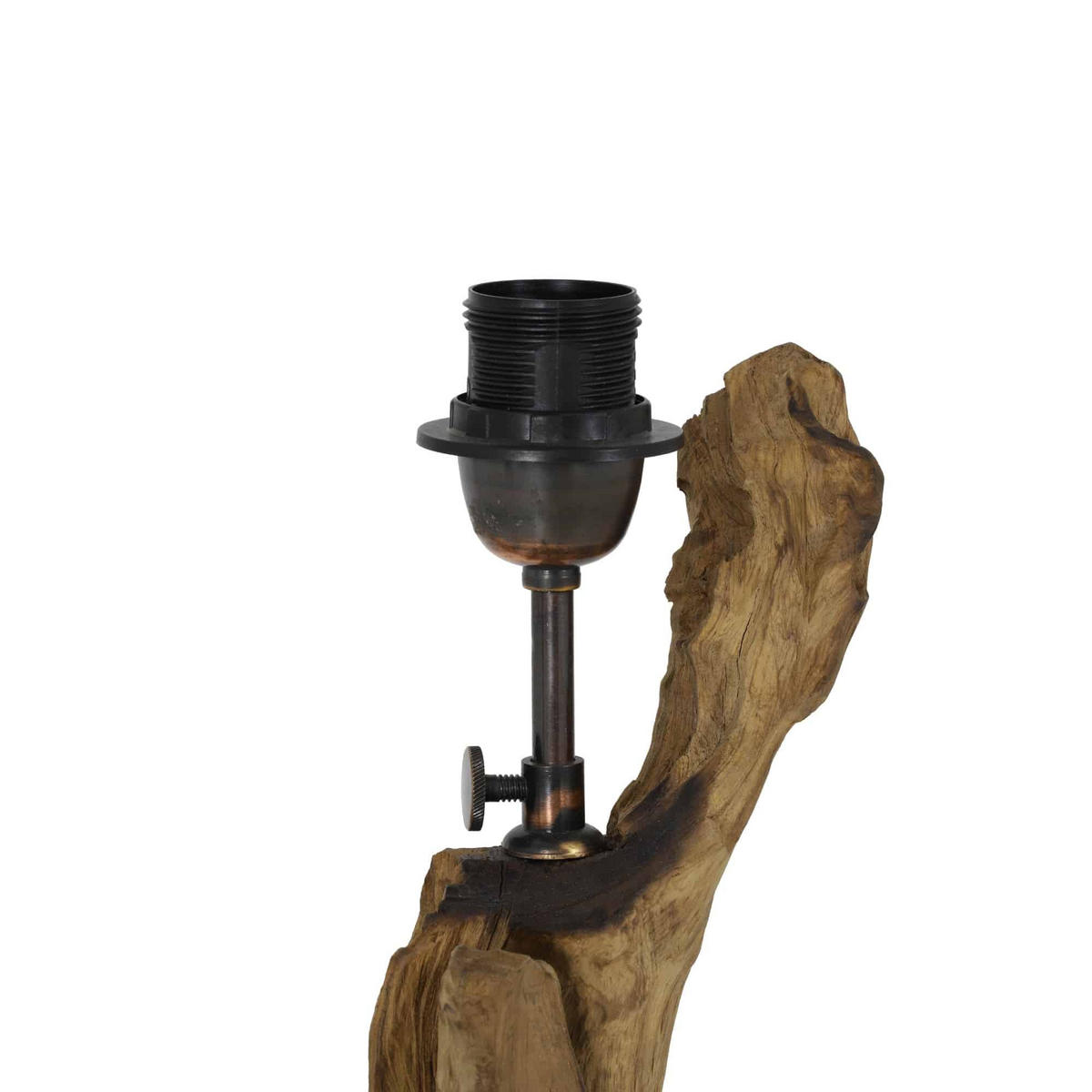 LAMPENFUSS Arbanasi Braun Ø30/63 cm - Braun, Holz (30/30/63cm) - Light & Living