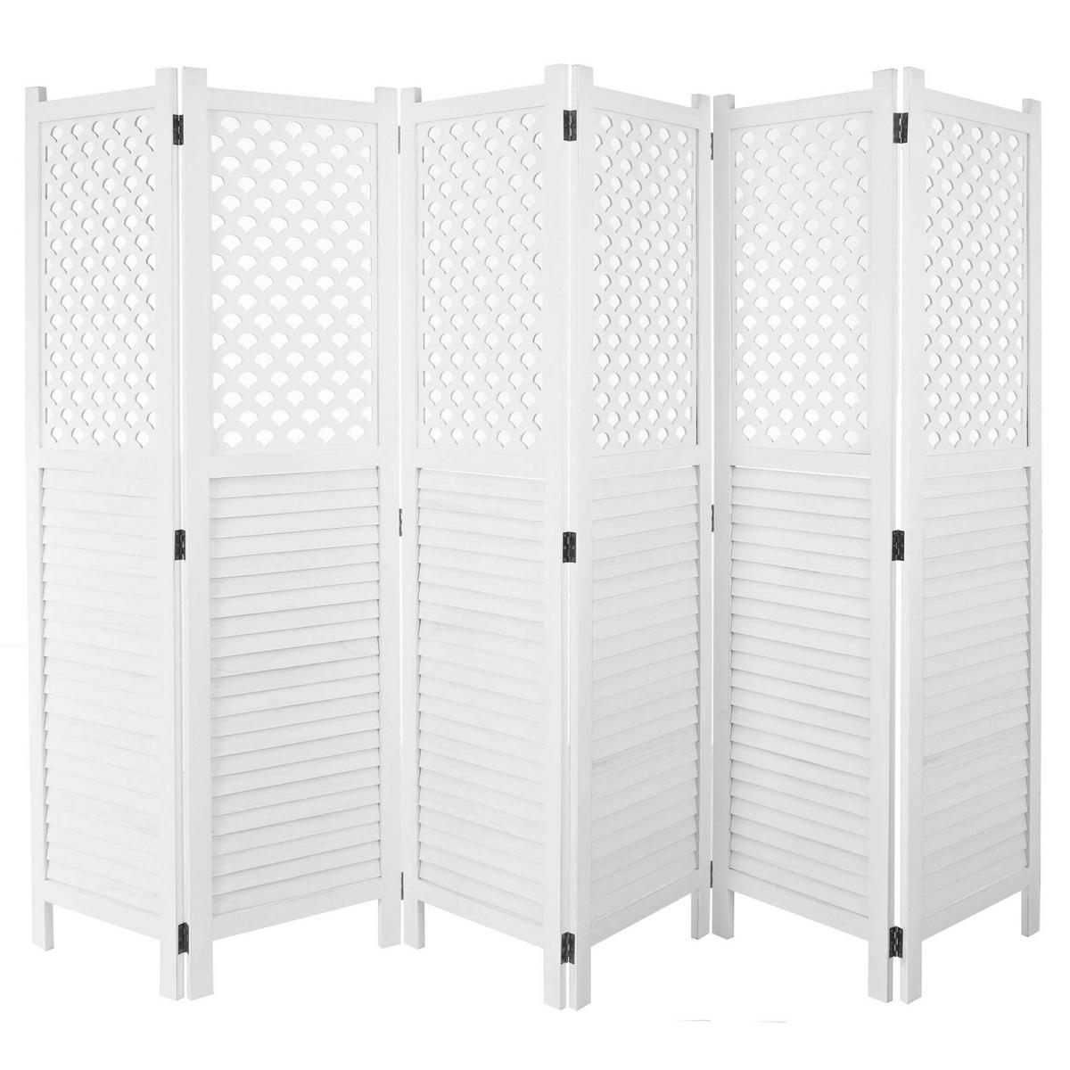 PARAVENT Weiß - Weiß, Holz (245/170/2cm) - MCW