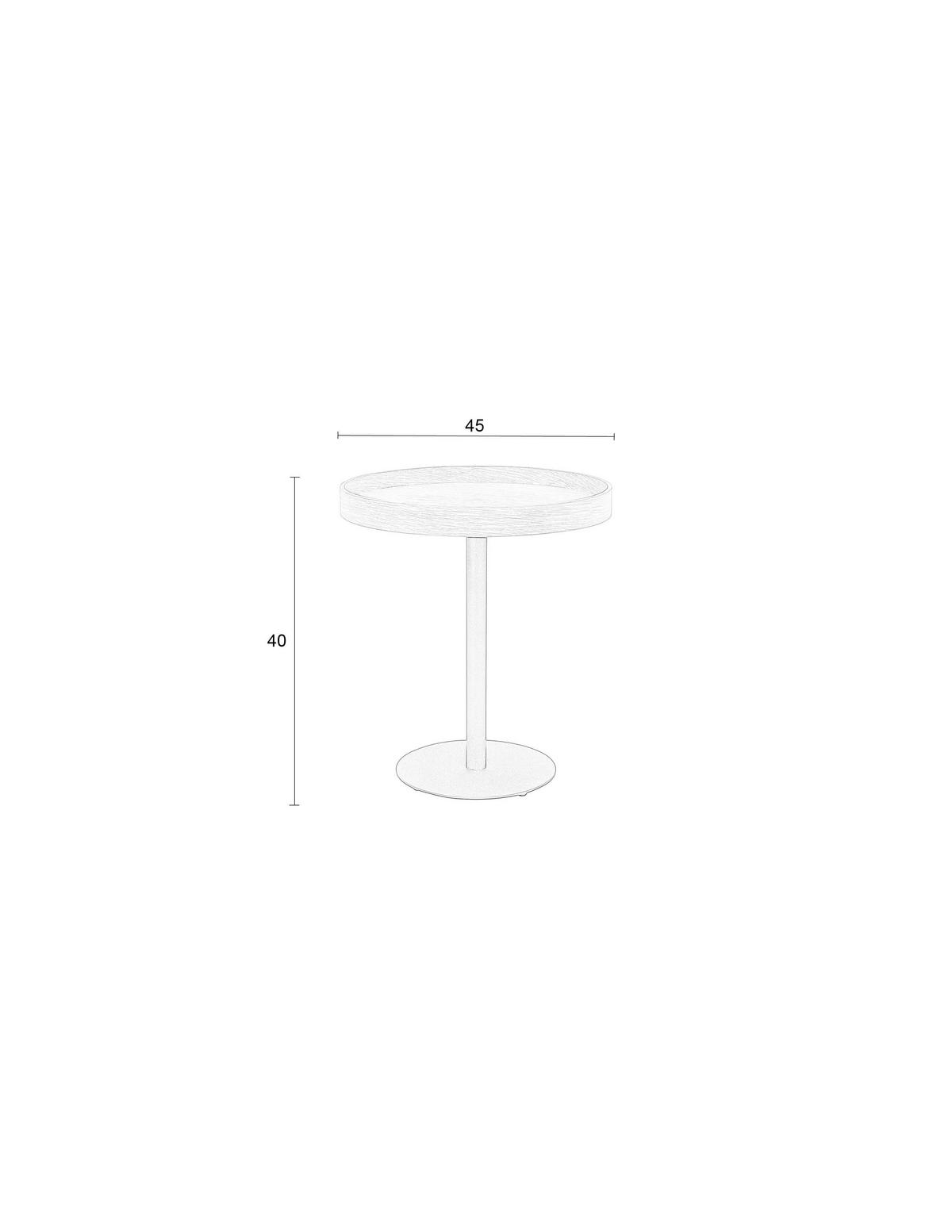 BEISTELLTISCH Yuri - Braun - 40/40/45 cm - Braun, Holz (40/40/45cm)