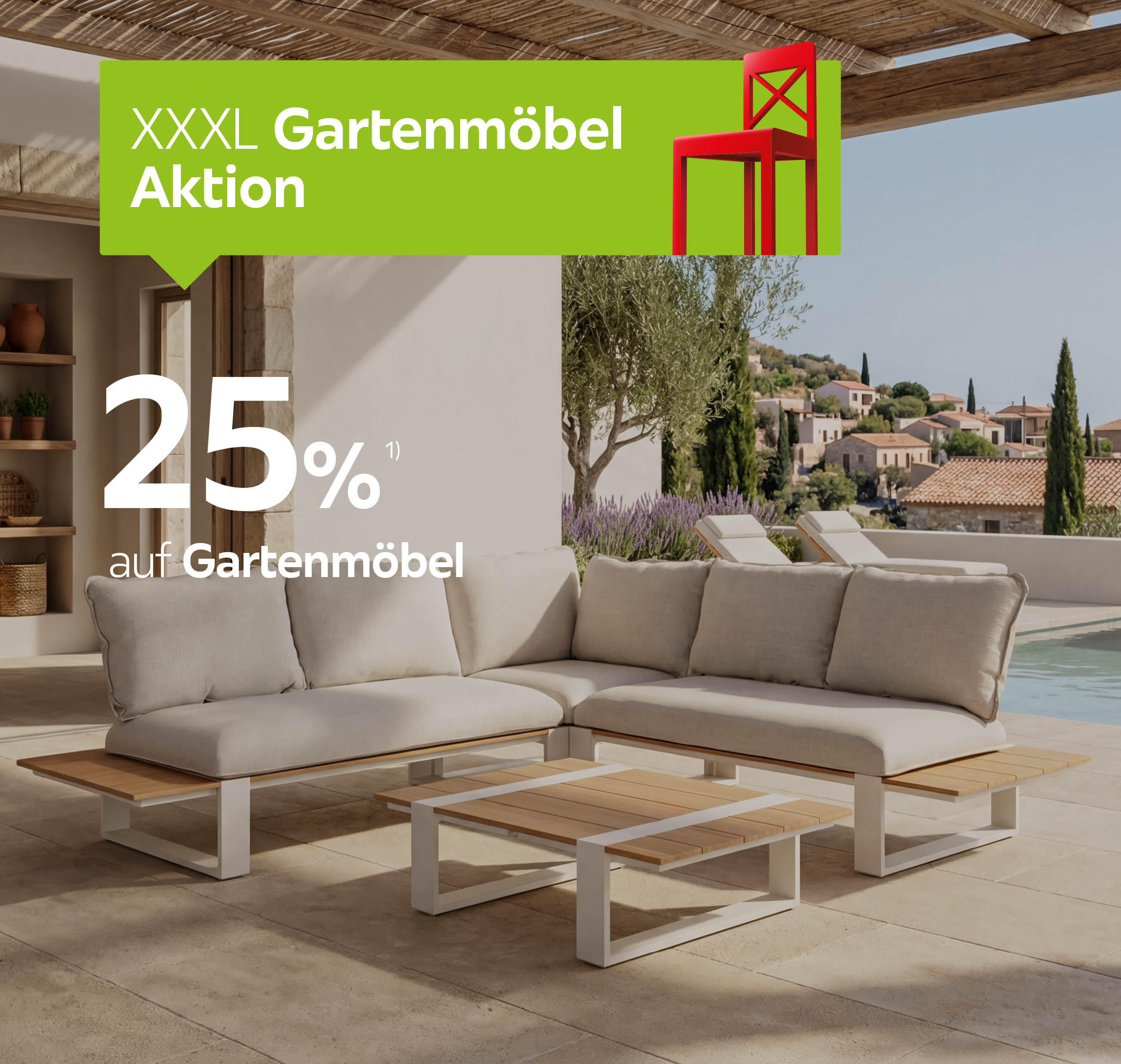 25% auf Gartenmöbel