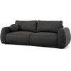 3-SITZER Schlafsofa Bravo mit Eckfunktion, mit zwei Bettkasten, Schwarz - Schwarz, Textil (257/96/110cm) - Beautysofa