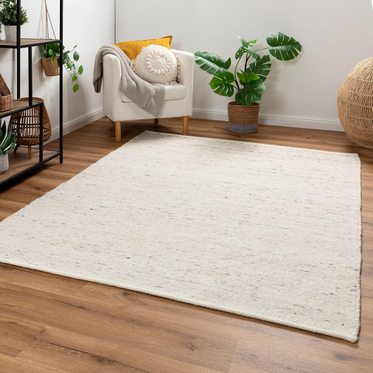 FLACHGEWEBETEPPICH 70/130 cm Paros - Creme, Naturmaterialien (70/130cm) - Steffensmeier