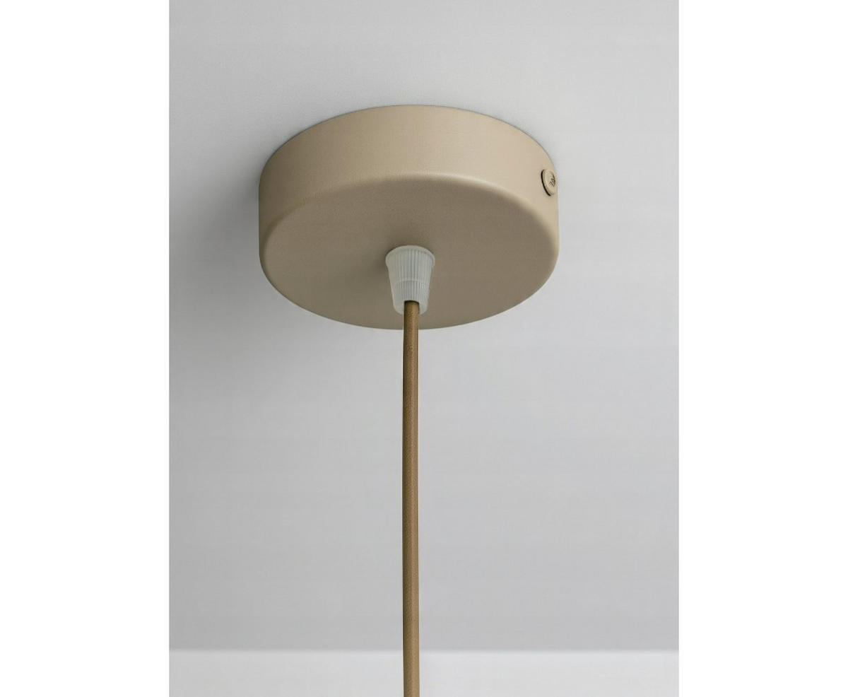 PENDELLEUCHTE BOHO - Beige, Holz/Metall (40/40/175cm) - kiki design