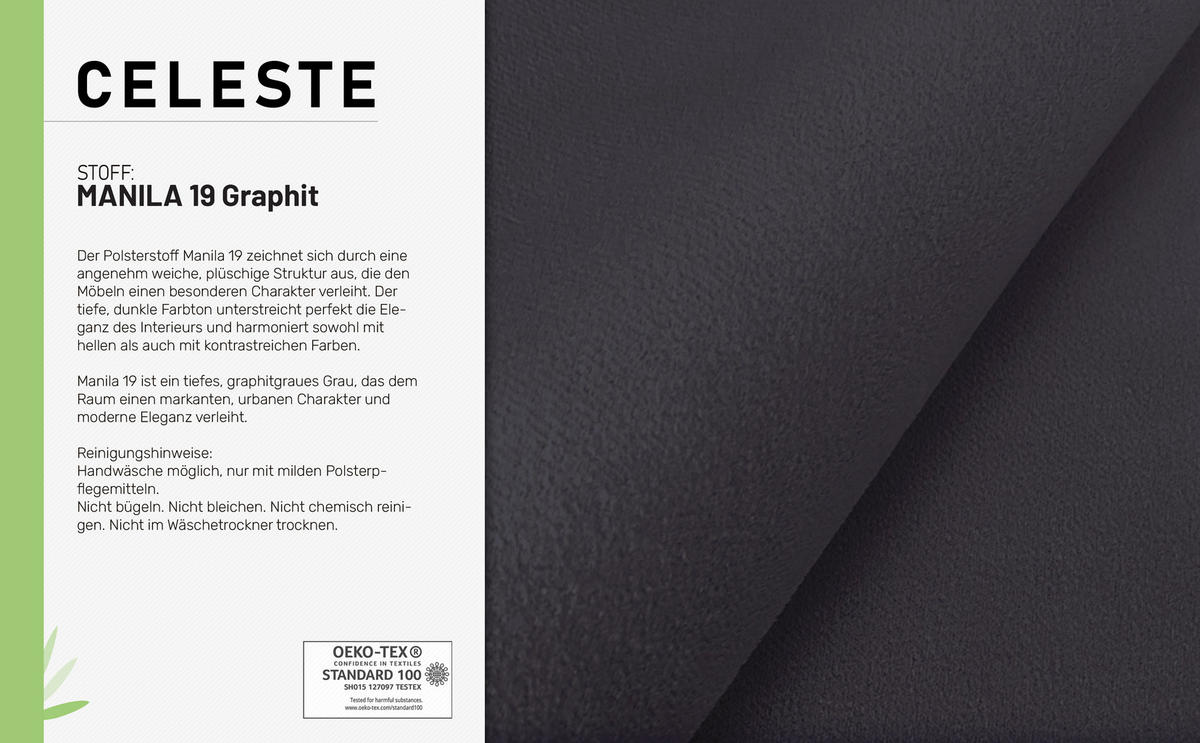 SCHLAFSOFA Celeste – modernes Design trifft auf höchsten Komfort, Schwarz - Schwarz, Holz (225/80/94cm) - Panda Möbel