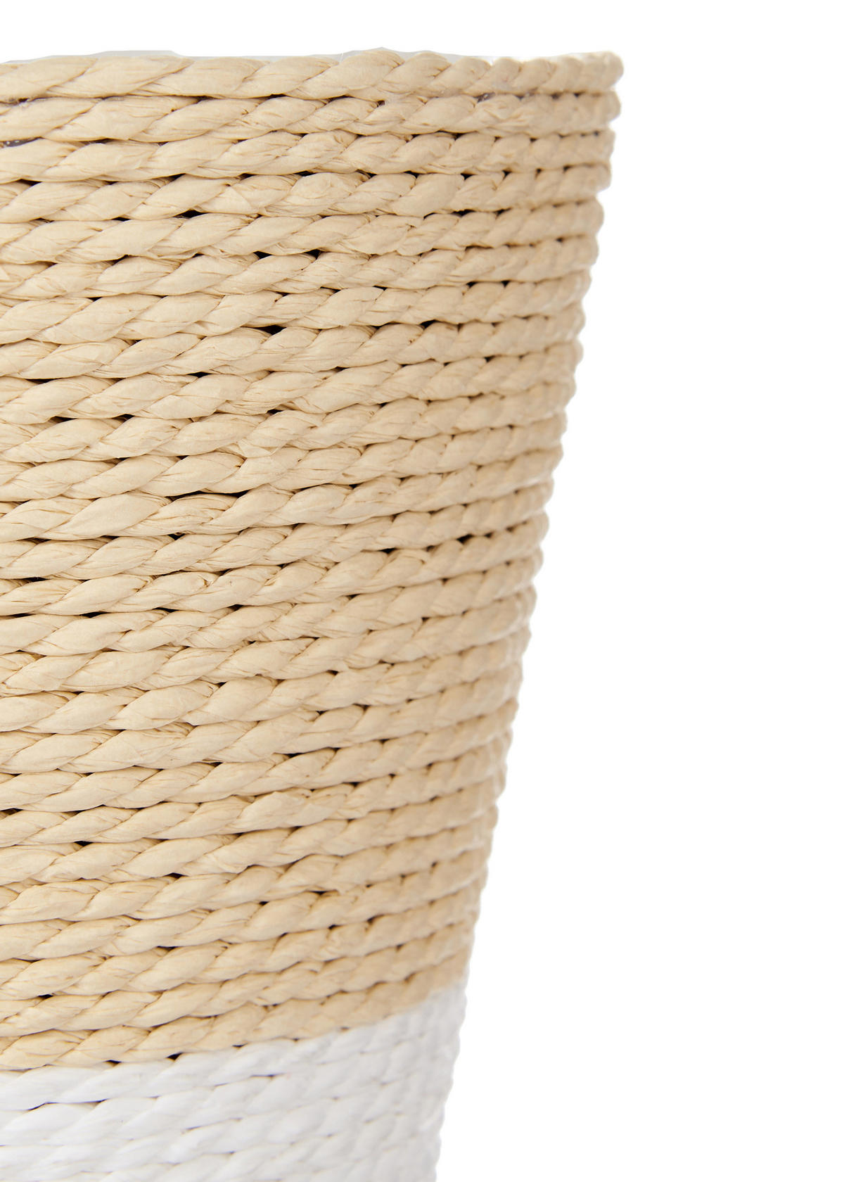 ÜBERTOPF Geflochten Ø 15 cm - Weiß, Kunststoff (15/16cm) - Ibergarden