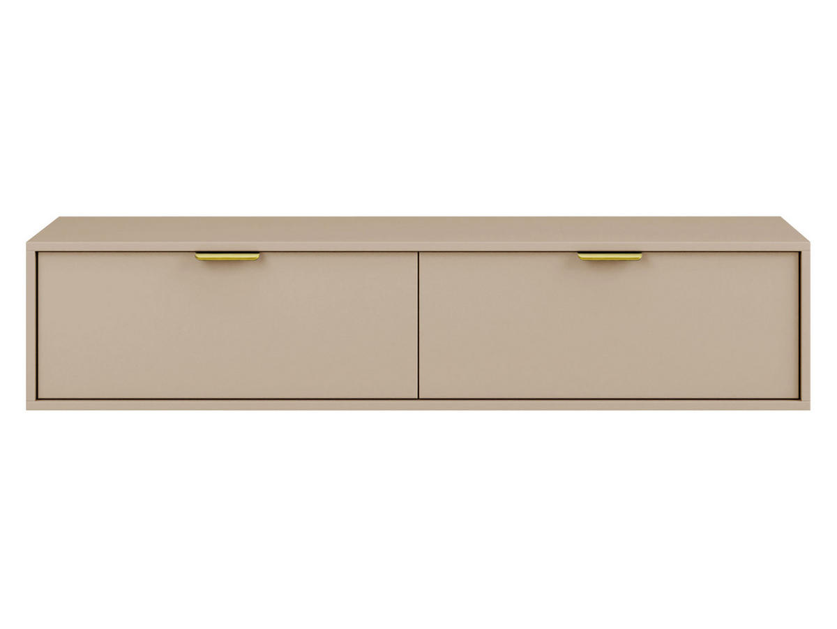 TV-LOWBOARD Senna 140 - Kaschmir/Goldfarben, Holzwerkstoff/Metall (140/35/33cm) - MIRJAN24