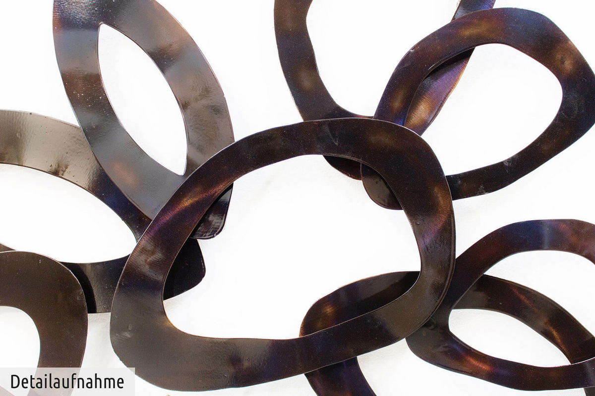 WANDDEKO Braun 120/60 cm - Braun, Metall (3/60/6cm) - KUNSTLOFT