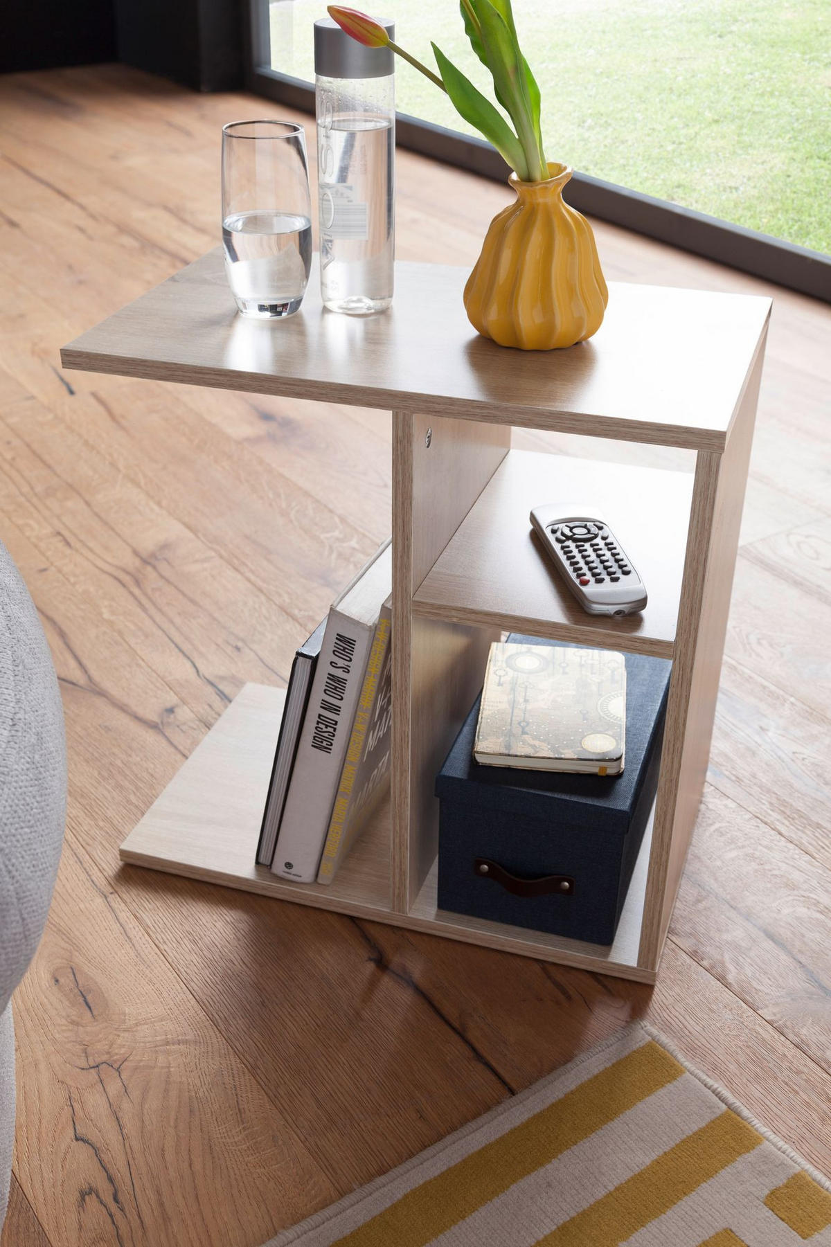 BEISTELLTISCH Holz Ablagefächer Kratzfest Wasserabweisend ITTER, Beige 50x30x50 cm - Beige, Holz (30/50/50cm) - KADIMA DESIGN