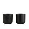 BLUMENTOPF GEN - Keramik - Schwarz - XL - 2er Set - Ø 21 cm - Schwarz, Keramik (21/20.5cm) - J-Line