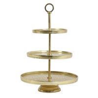 ETAGERE Lutek Gold Ø32/48 cm - Goldfarben, Metall (32/48cm) - Light & Living