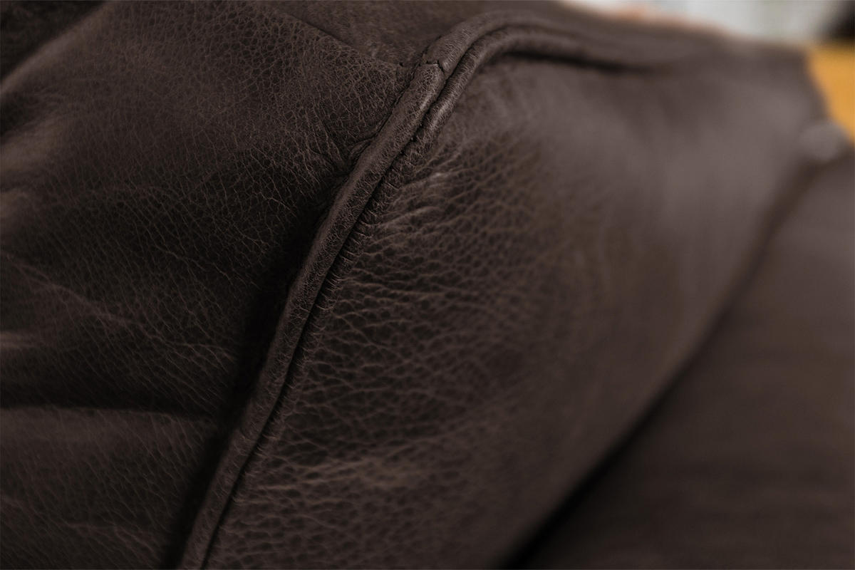 ECKSOFA BLOOM Dunkelbraun Leder - Dunkelbraun/Schwarz, Leder (276/177cm) - KAWOLA