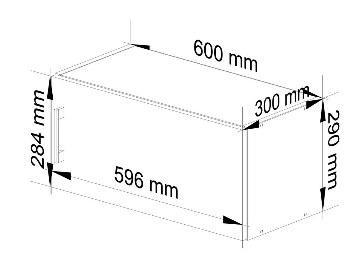 KÜCHENSCHRANK Weiß, Sonoma Eiche 30.5x60x29cm - Silberfarben/Weiß, Holzwerkstoff/Kunststoff (60/29/30.5cm) - Akord
