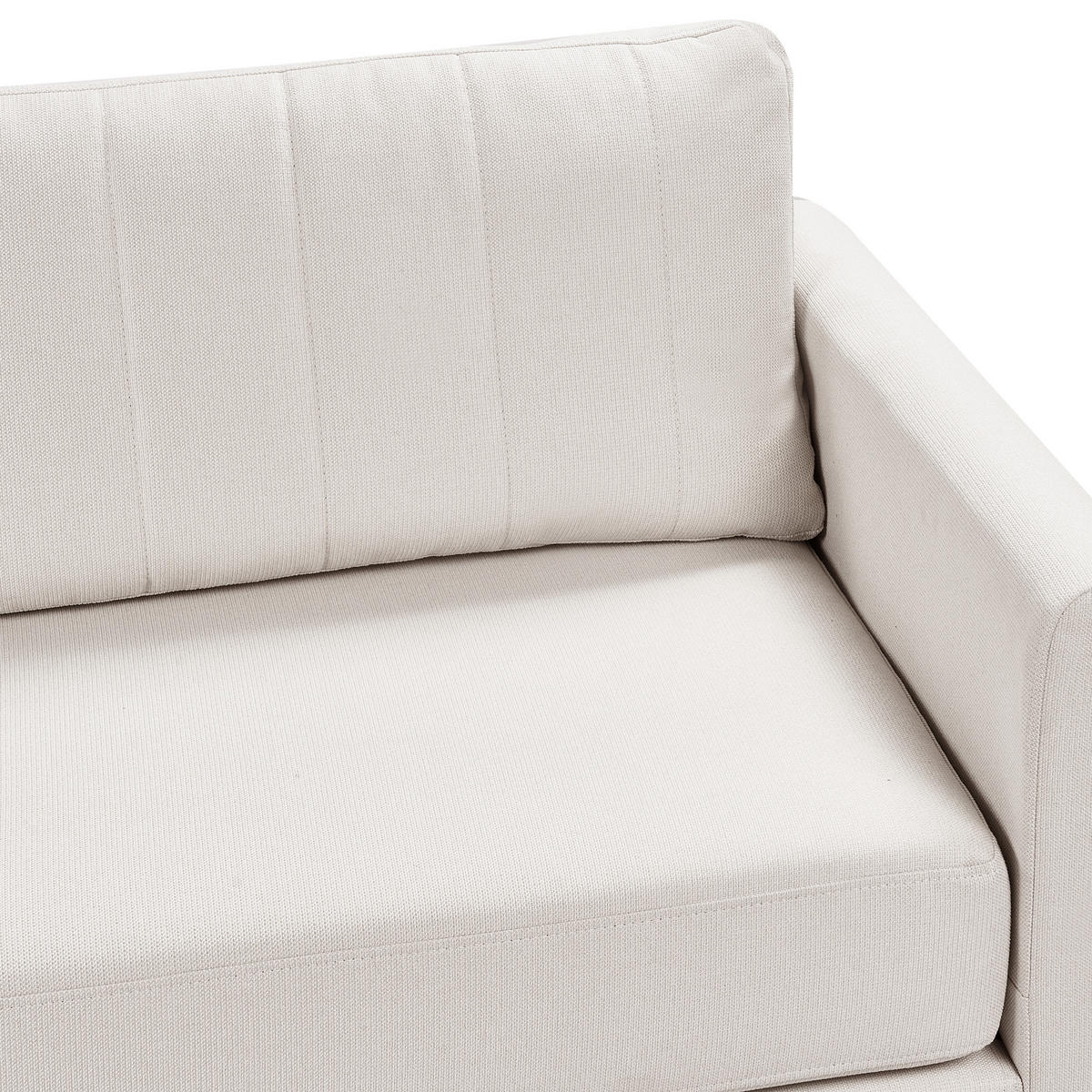 POHOVKA 3-místná Látka Světle béžová Mala - béžová, textil (205/82/76cm) - Beliani