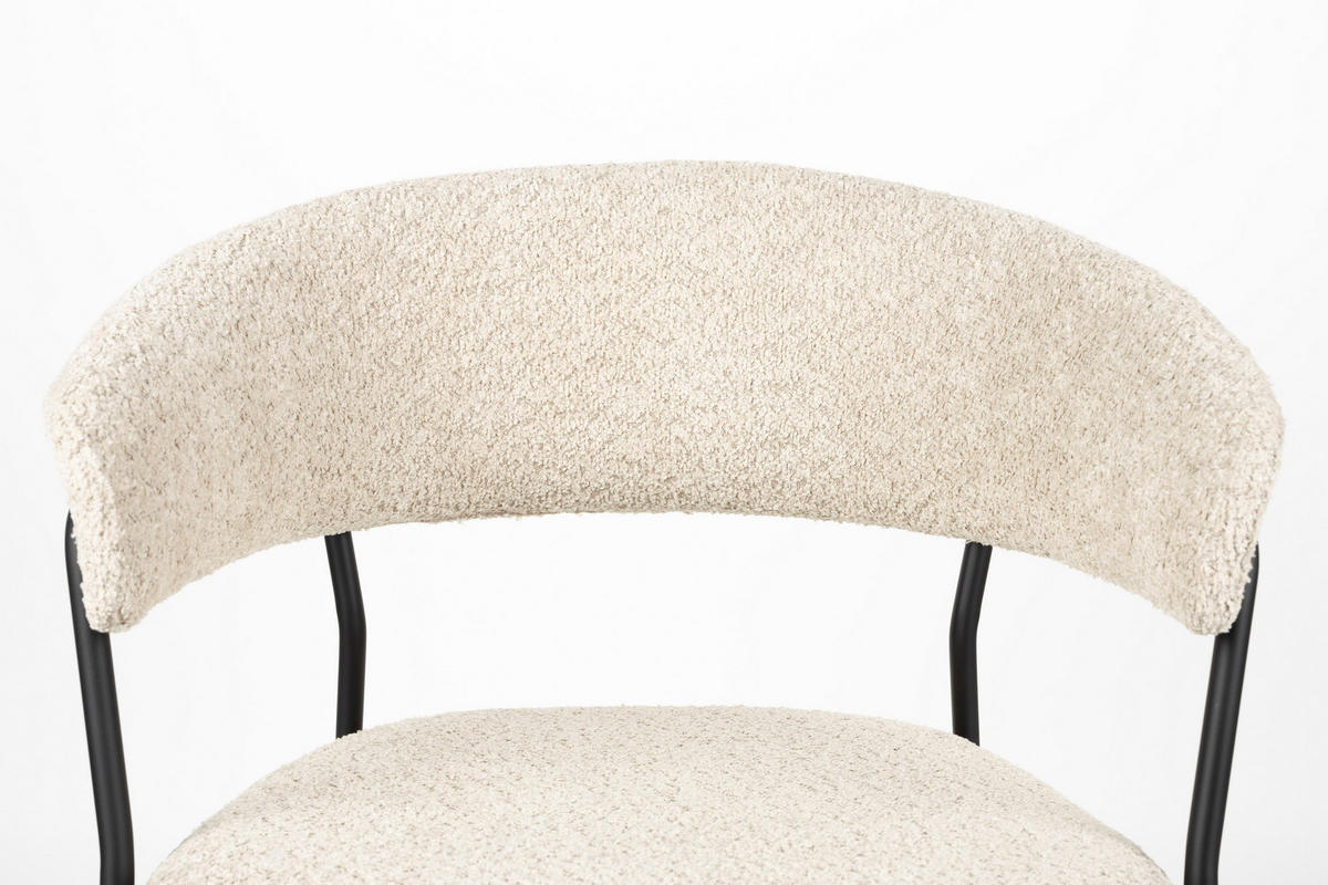 ESSZIMMERSTUHL Zeri - Beige - 51.5/59.5/79 cm - 2er-Set - Beige, Metall (59.5/79/51.5cm)