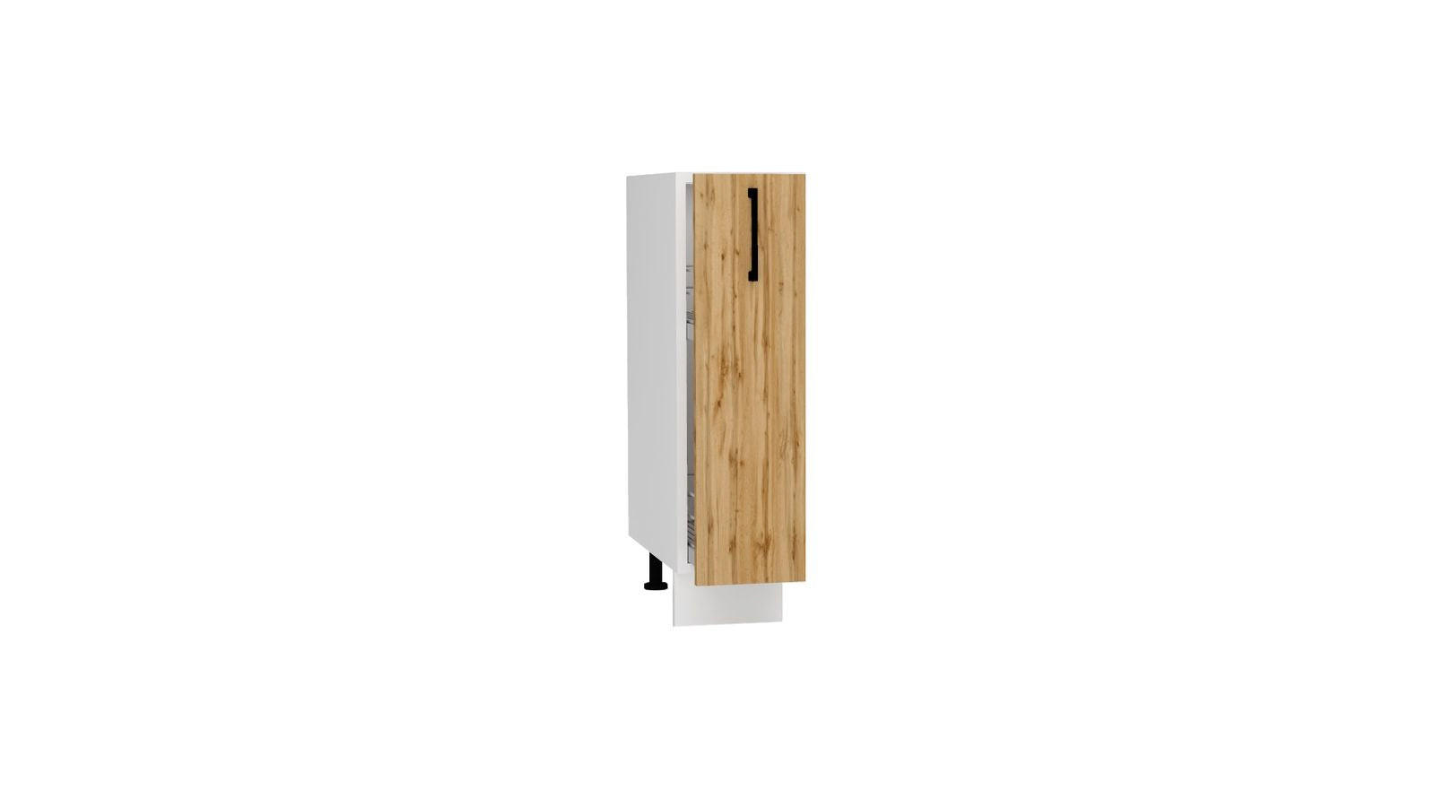 APOTHEKERSCHRANK D20CARGO ( S1600/2 ) – BONO – Moderne Küchenlösung – Gold / Eiche - Eichefarben, Holzwerkstoff (20/82/51cm) - ROYAL24_MARKT