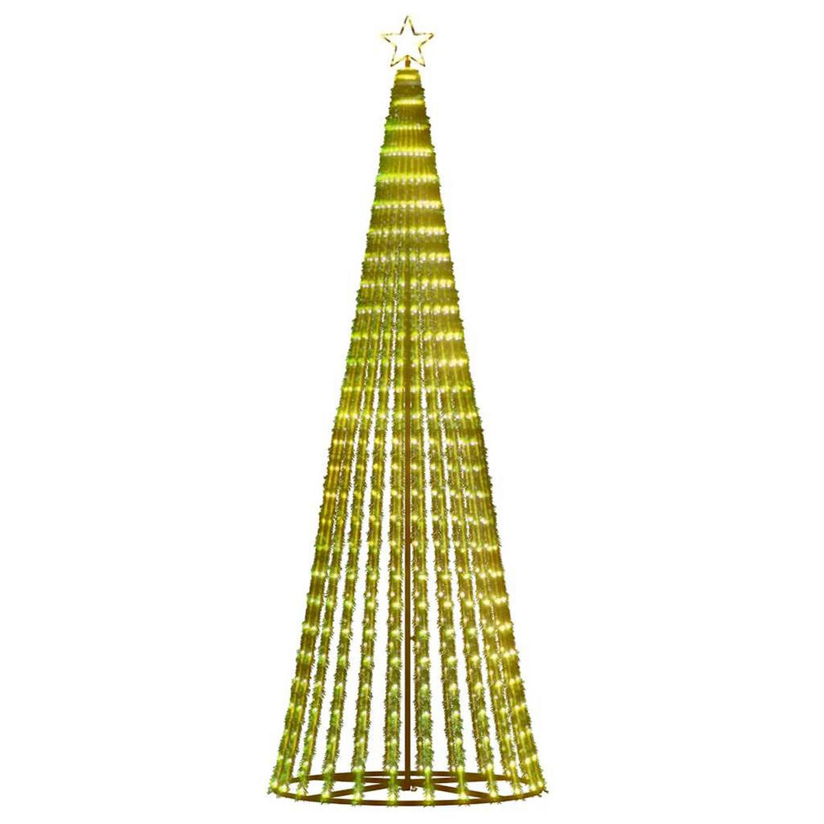 WEIHNACHTSBAUM LED 247 Cm Weiss Metall - Weiß, Metall (247cm) - vidaXL