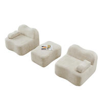 SOFA 192 x 167 x 70 cm in Beige mit Samtbezug und modularem Design - Beige, Textil (167/70/192cm) - Flora Grace