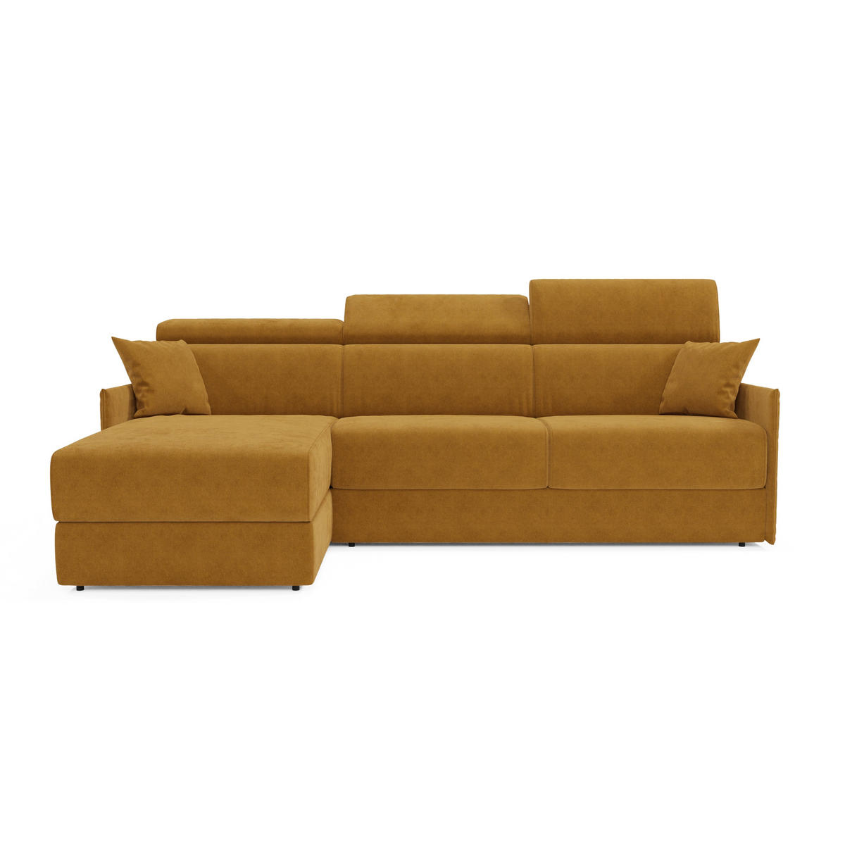 ECKSOFA Miryam - Gelb, Metall (232/98cm) - Divani.store