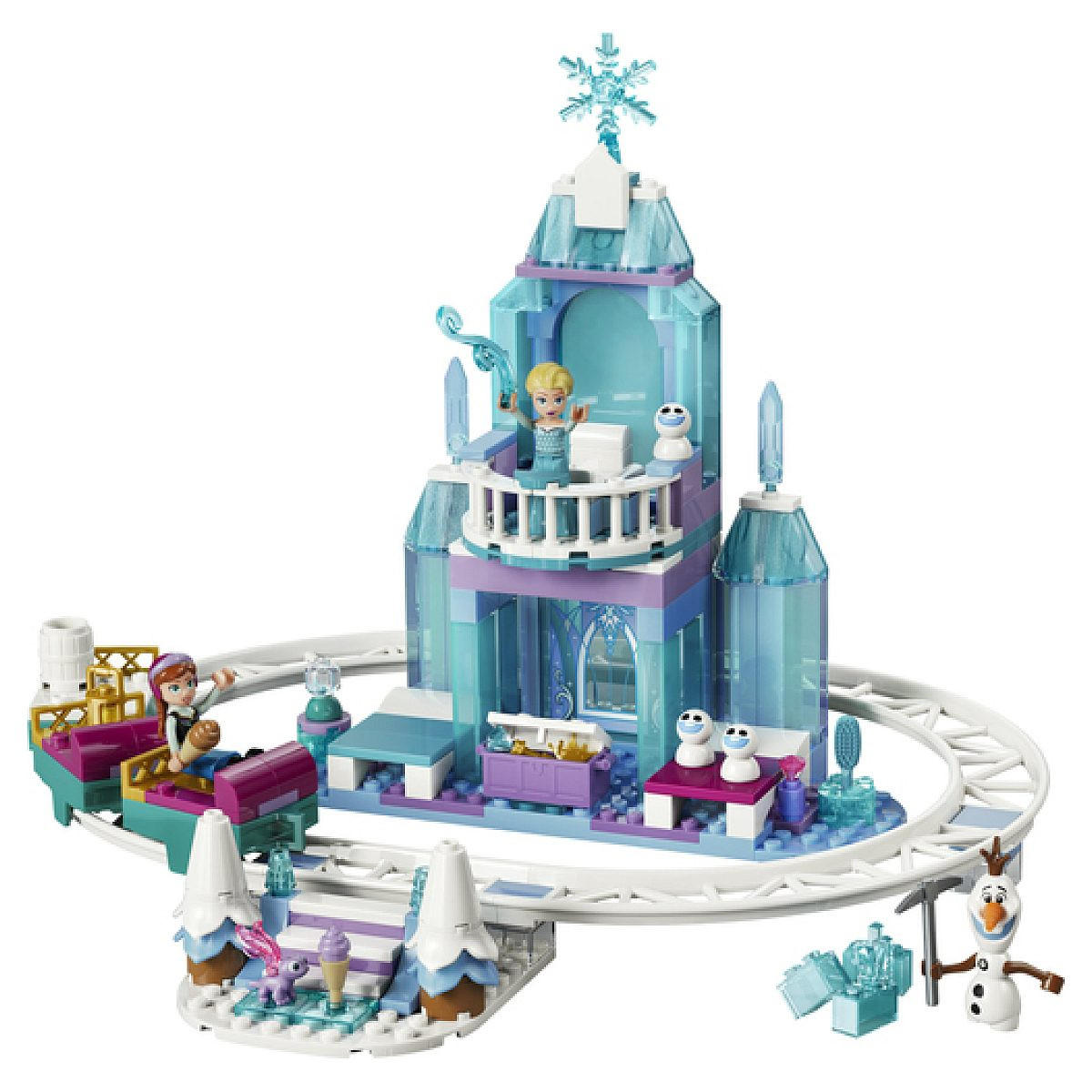 KLEMMBAUSTEINE Elsas Eisschloss und Schneelaufbahn Disney Prinzessin - Rot, Kunststoff (26.2/5.9/28.2cm) - Lego