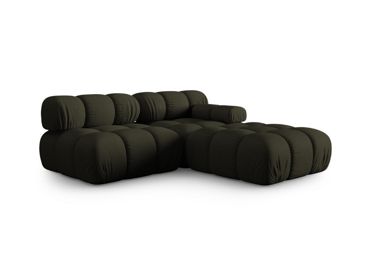 SOFA modular rechts Bellis aus 3D-Stoff Amazonasgrün 4 Sitzplätze - Waldgrün, Textil (282/70/94cm) - Micadoni
