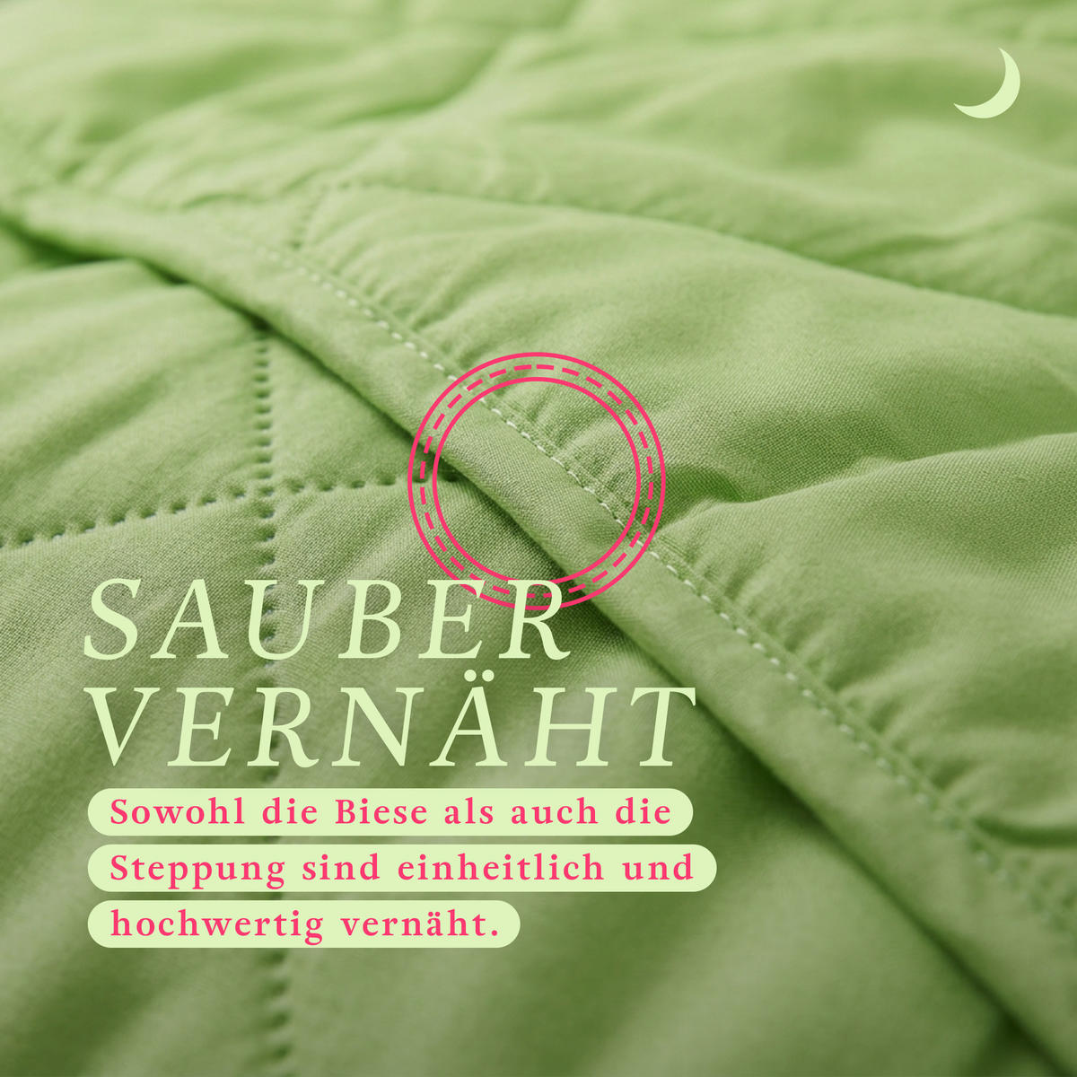 SOMMERBETT Steppbett leicht Apfelgrün 135x200 cm - Grün, Textil (135/200cm) - Bestlivings
