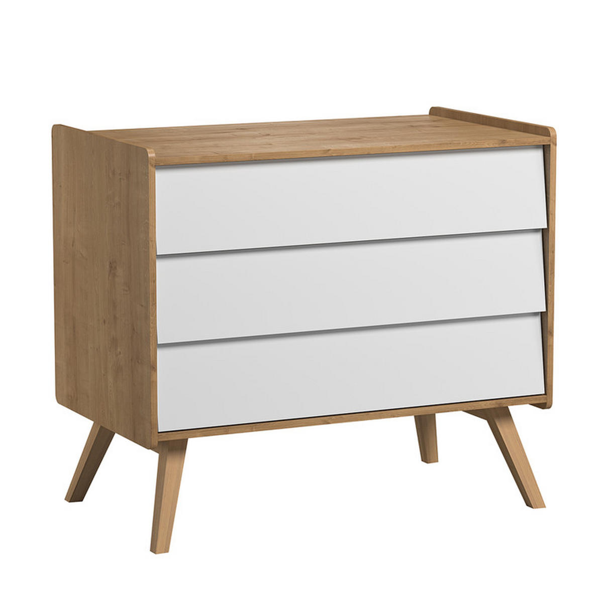 BABYZIMMER 2-teilig Weißes Holz - Weiß, Holzwerkstoff (100/90/58cm) - Petits-meubles