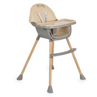 HOCHSTUHL Biscotti 2 in 1 beige Kinderstuhl Anti-Rutsch-Füße Doppeltablett - Beige, Kunststoff (64/94/64cm) - Moni