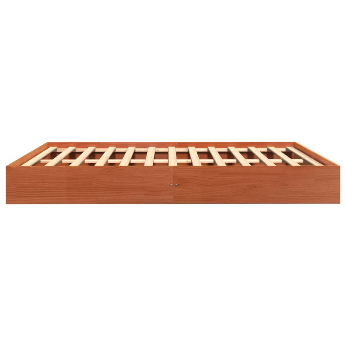 MASSIVHOLZBETT Ohne Matratze Wachsbraun 160/200 Kiefernholz - Braun, Holz (160/200cm) - vidaXL