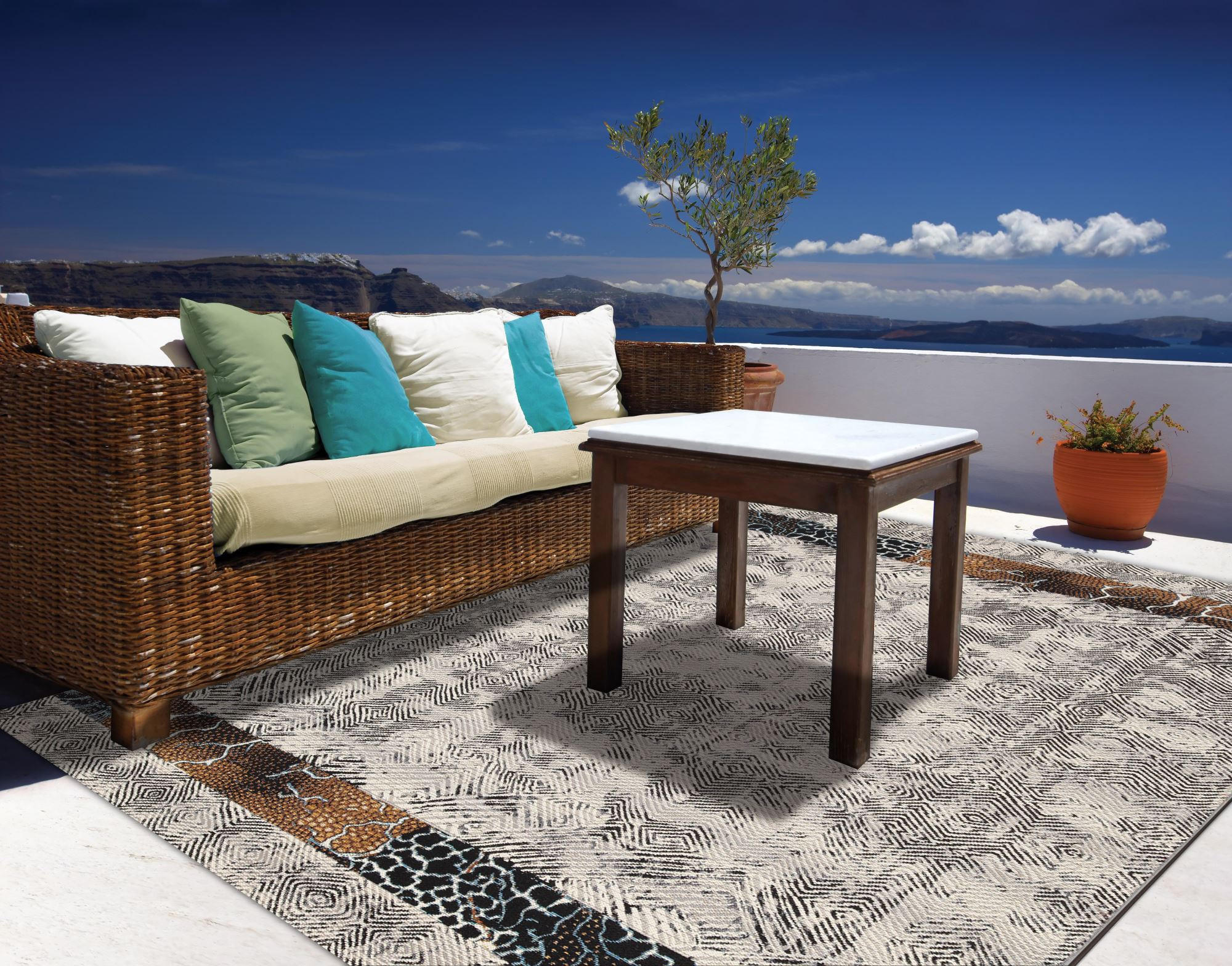 OUTDOORTEPPICH Aurora 80x165 cm - Grau, Textil (80/165cm) - Gino Falcone