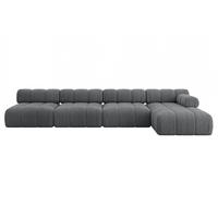 ECKSOFA modulares Sofa Razon-L3 - 380x160x70 cm Dunkelgrau Cord - Dunkelgrau, Holzwerkstoff/Textil (380/160cm) - ALTDECOR