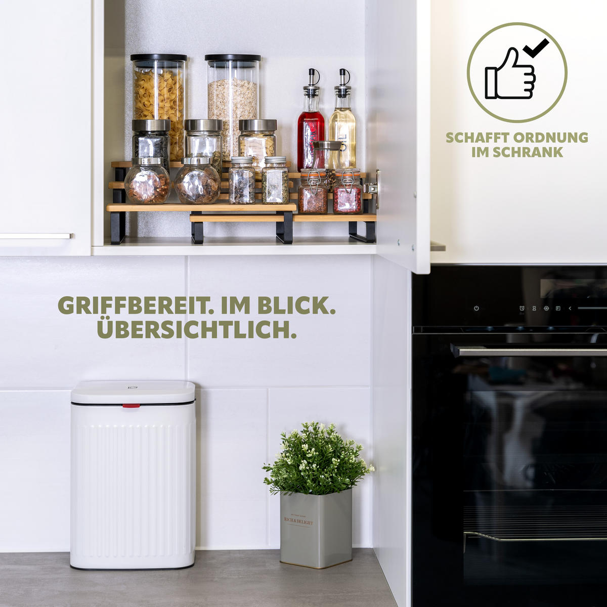 GEWÜRZREGALE 2er-Set, schwarz - Schwarz, Holz (32/14/27cm) - bremermann