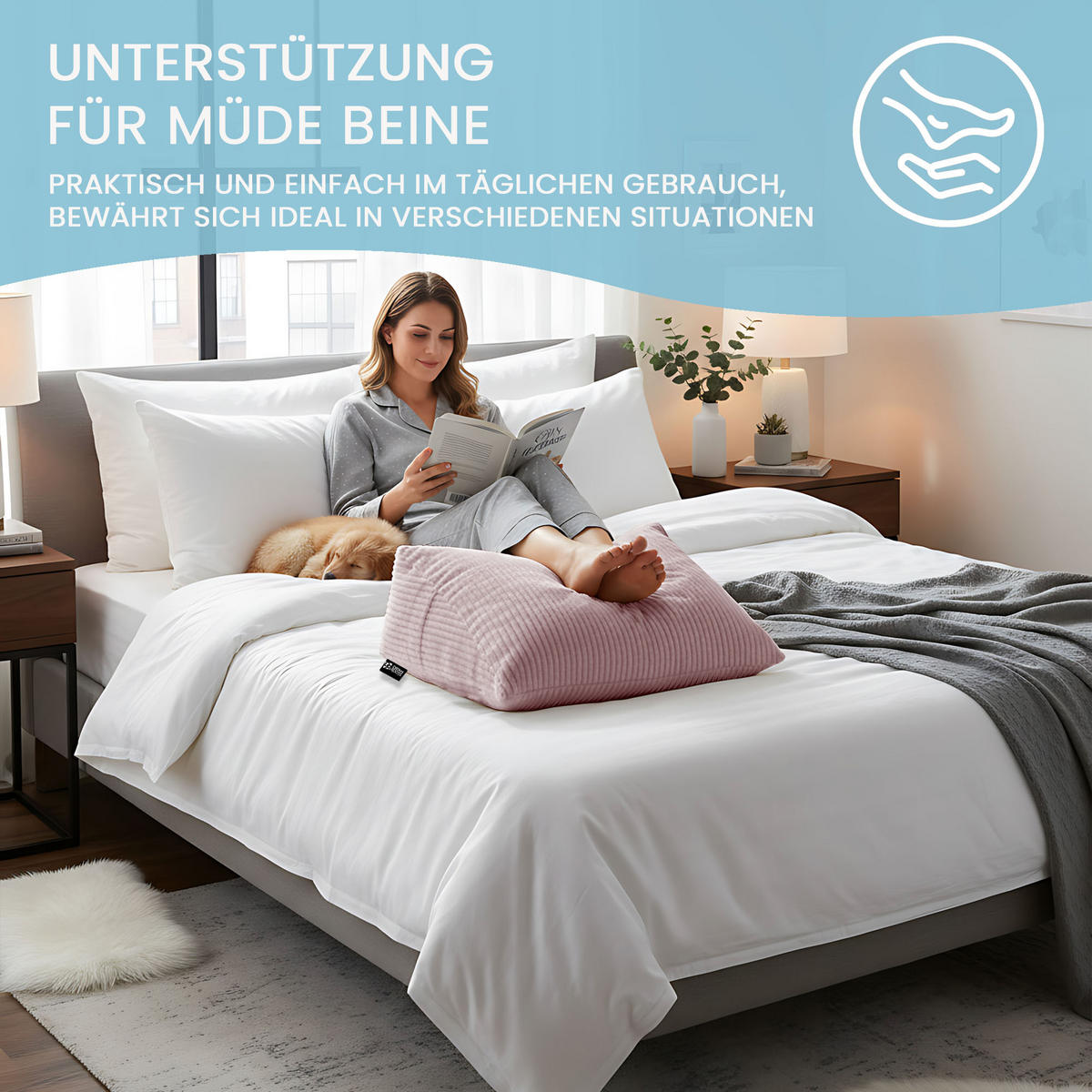 KEILKISSEN Silver Pink, 70/40/20 cm, Cord - Pink, Textil (70/20cm) - Dreamroots