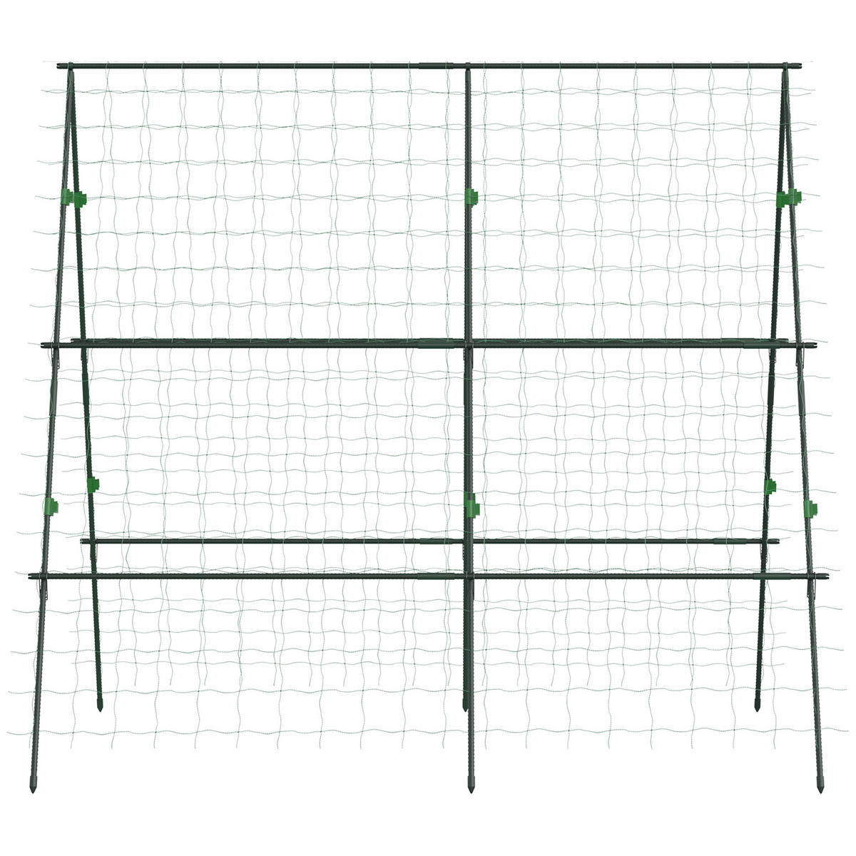 PFLANZENGITTER verstellbar Grün, 180 x 100 x 180 cm - Grün, Kunststoff/Metall (100/180/180cm) - Outsunny