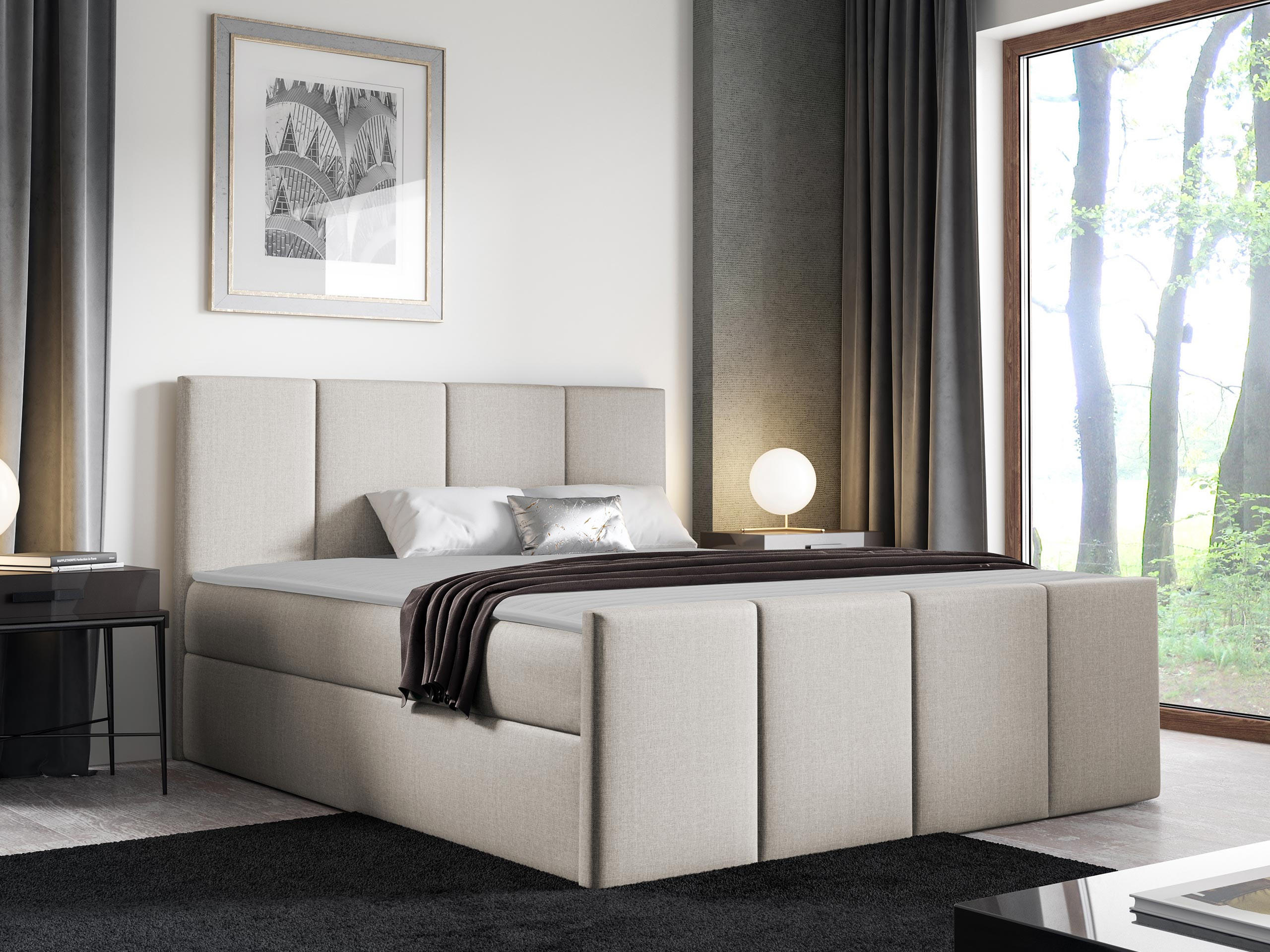 BOXBETT Lars - Creme, Holz (120/200cm) - MIRJAN24