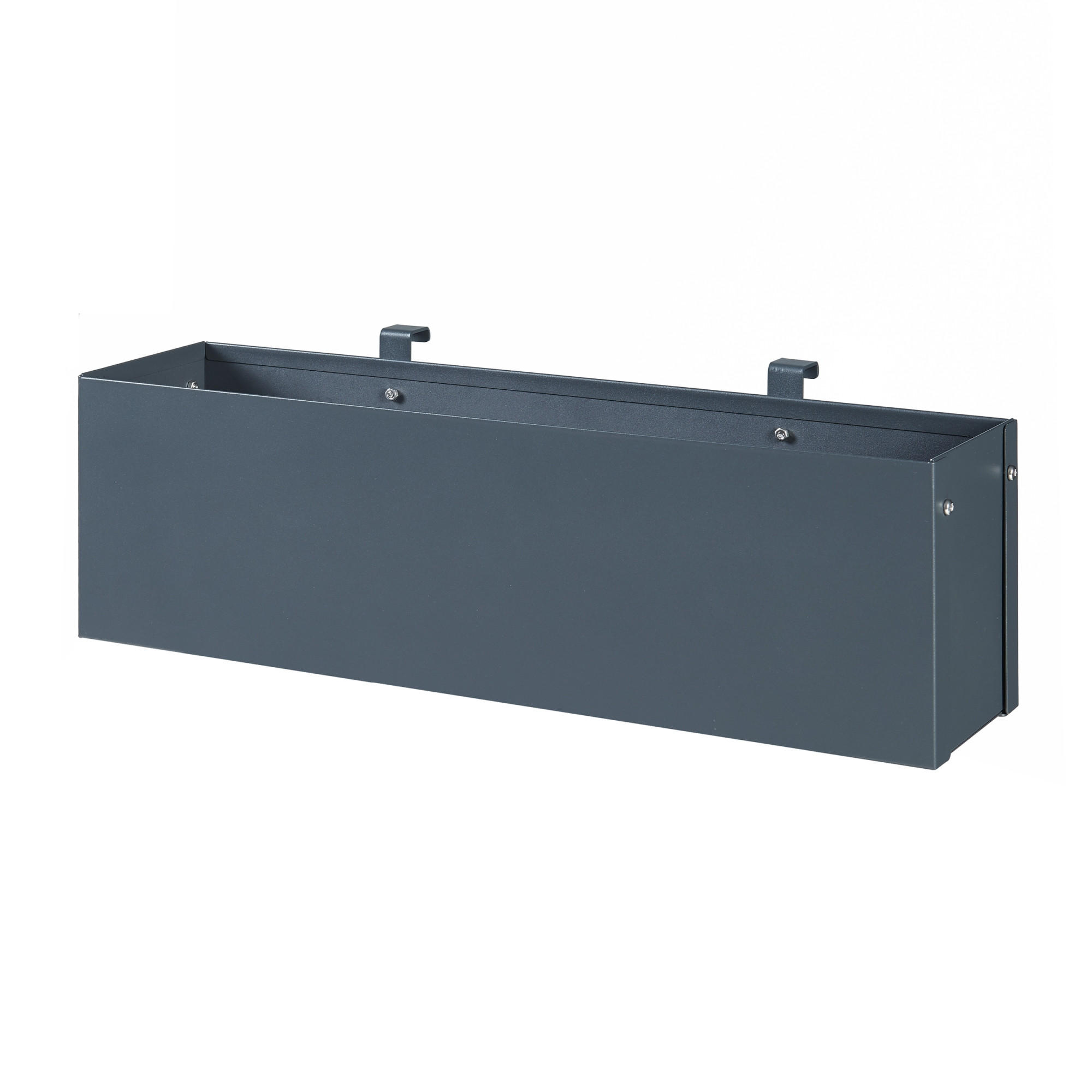 BLUMENKASTEN Achtkarspelen - Anthrazit, Metall (15/15/50cm) - [en.casa]