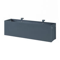 BLUMENKASTEN Achtkarspelen - Anthrazit, Metall (15/15/50cm) - [en.casa]