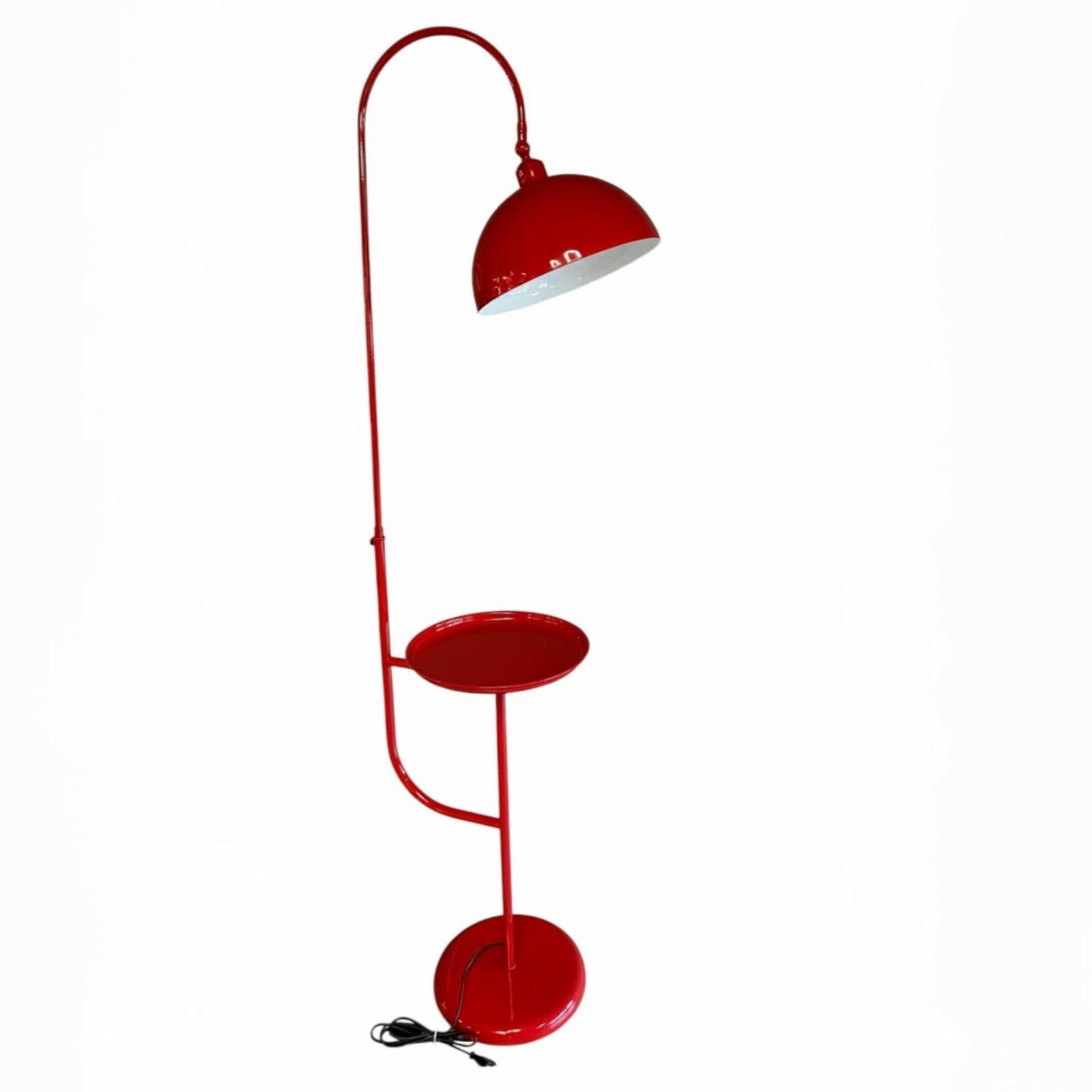STEHLAMPE Gorkiede aus Metall mit Dimmer und Ablage - Rot, Metall (37/37/170cm) - Bamyum