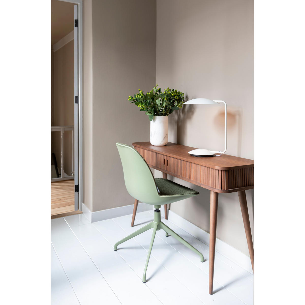 ESSZIMMERSTUHL Albert Kuip Swivel Grün - 2 er Set - Grün, Textil (45/83.6/52cm) - Zuiver