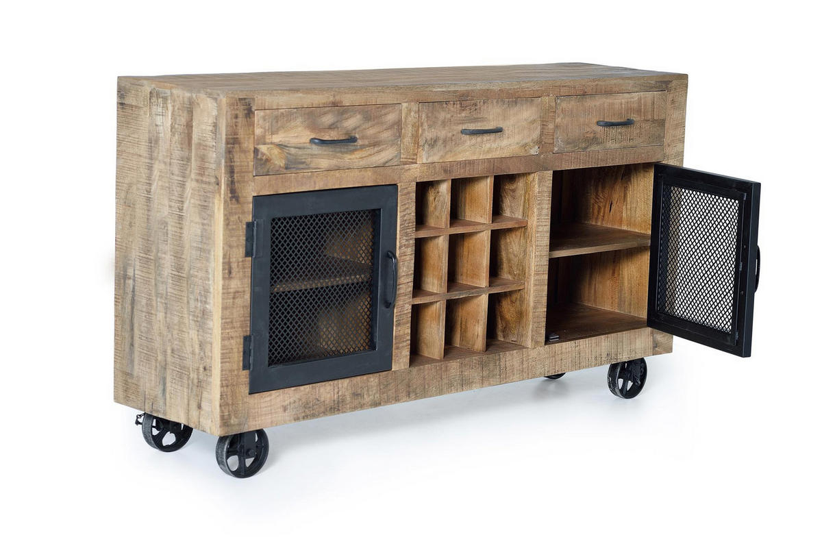 SIDEBOARD aus Mangoholz - Braun, Holz (38/85/150cm) - Giner y Colomer