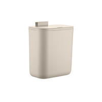 KÜCHENMÜLLEIMER 9L - Beige, Kunststoff (26/28.5/15.5cm) - Relaxdays