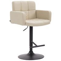BARHOCKER Los Angeles 93x60x56 cm creme - Creme, Leder (60/93/56cm) - furnicato