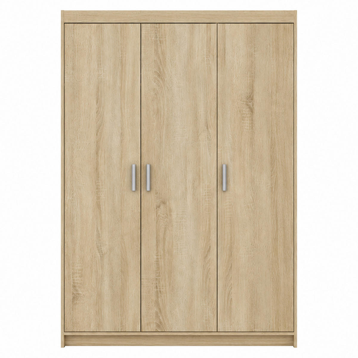 DREHTÜRENSCHRANK Elena mit 3 Türen, ohne Spiegel, Sonoma Eiche - Sonoma Eiche, Holzwerkstoff (130/190/53cm) - Beautysofa