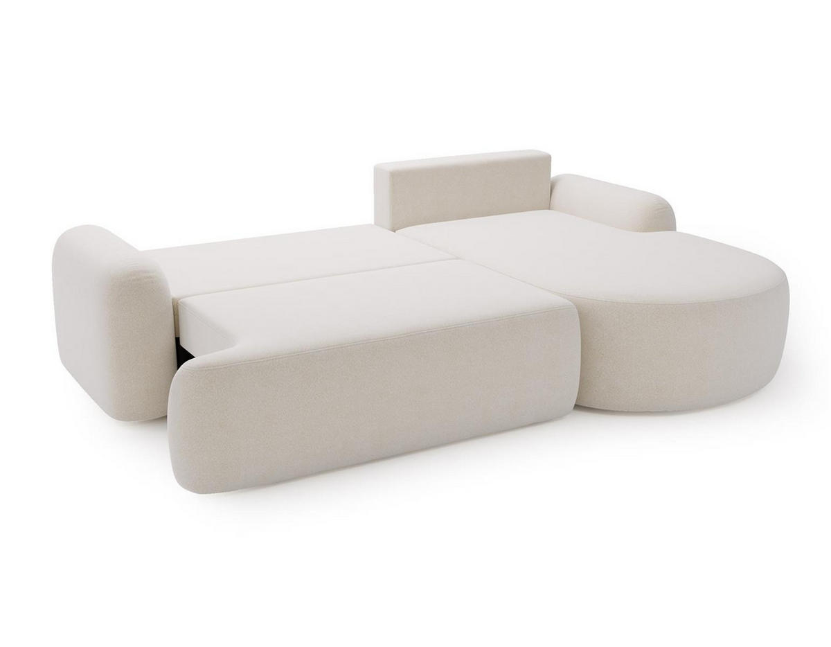 ECKSOFA Ecksofa L Form OLIO Weiß - Weiß, Holzwerkstoff (261/177cm) - Compleo24