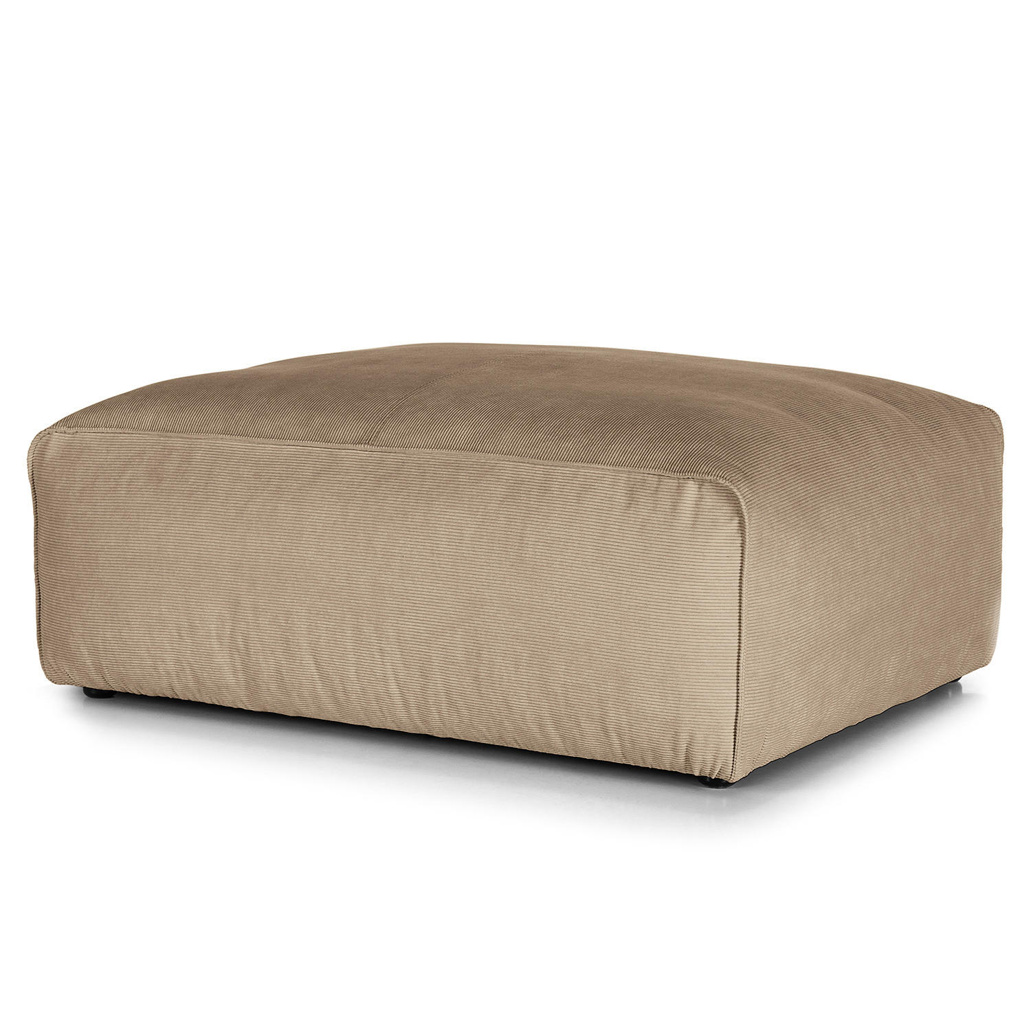 POLSTERHOCKER - Taupe/Schwarz, Textil (81/38/100cm) - home24