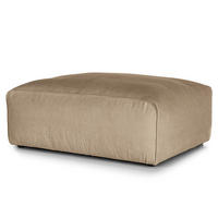 POLSTERHOCKER - Taupe/Schwarz, Textil (81/38/100cm) - home24