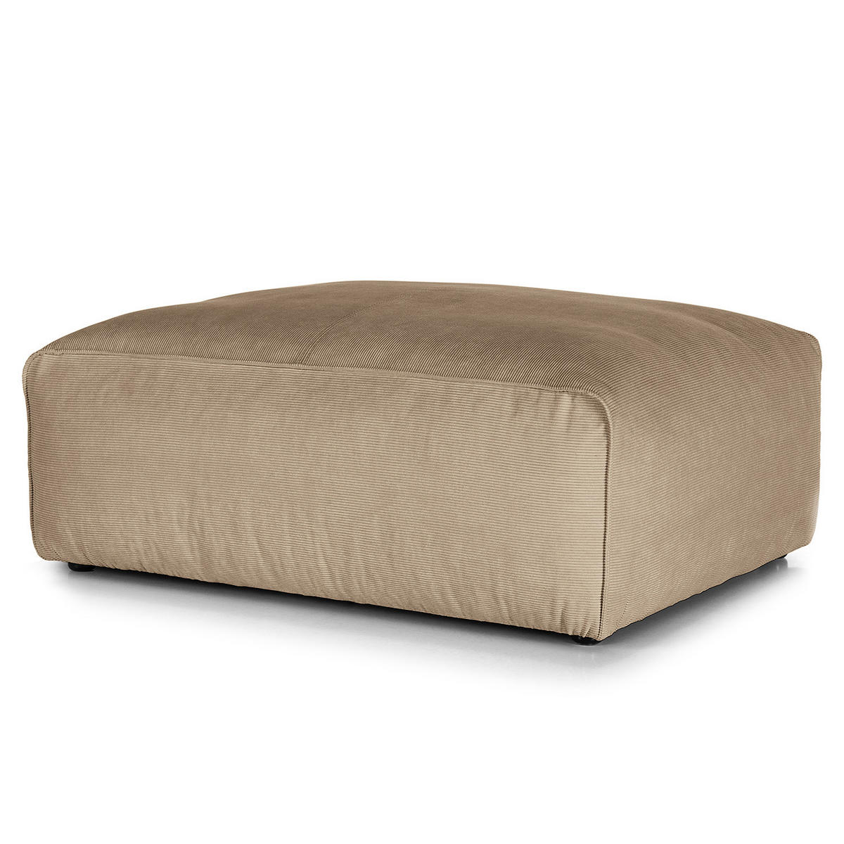 POLSTERHOCKER - Taupe/Schwarz, Textil (81/38/100cm) - home24