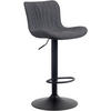 BARHOCKER Stoff schwarz - Schwarz, Textil/Metall (48/83/54cm) - CLP