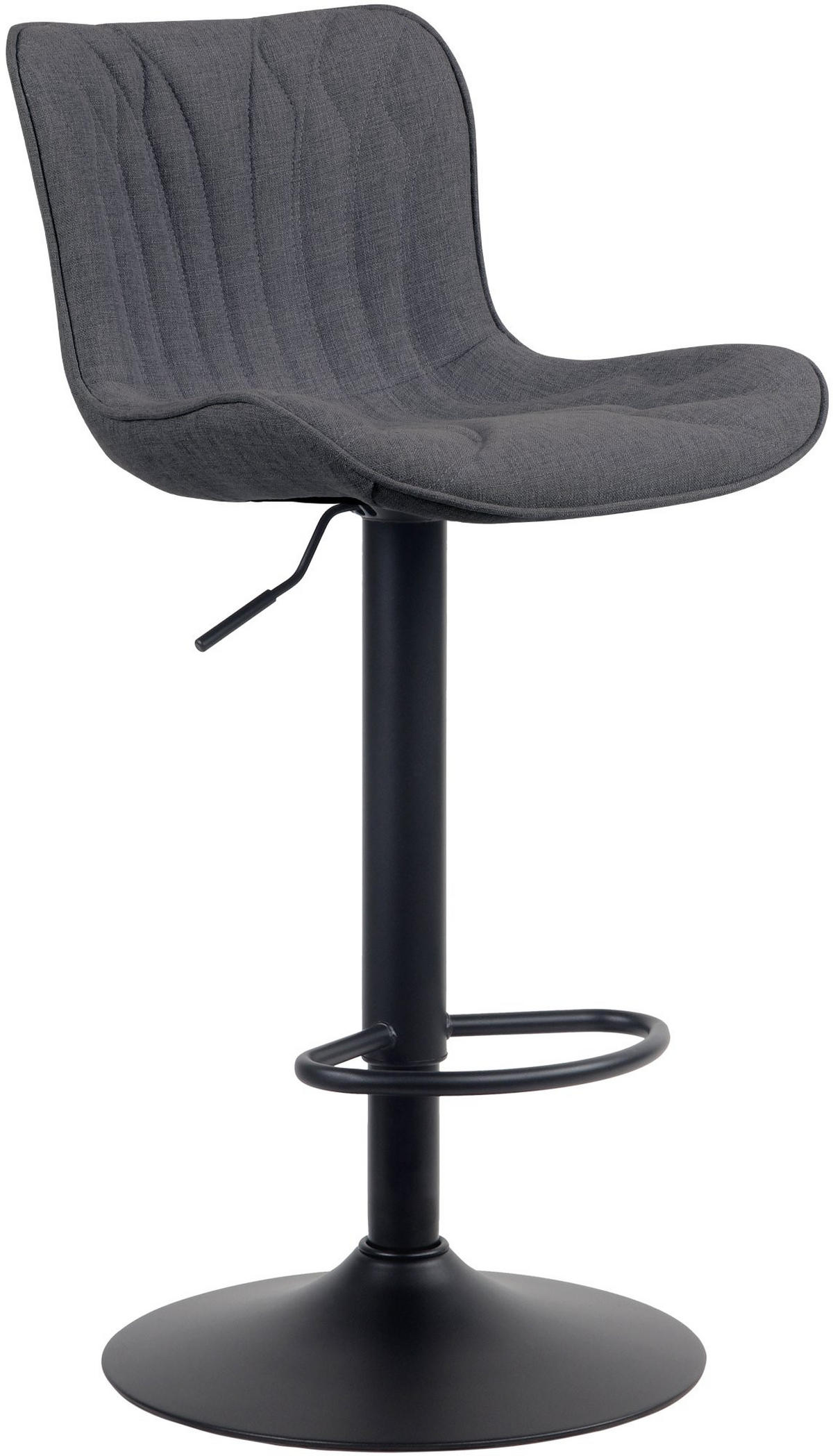 BARHOCKER Stoff schwarz - Schwarz, Textil/Metall (48/83/54cm) - CLP